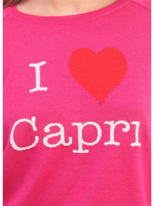 Maglia i love Capri fucsia Laboratorio Capri | ILOVECAPRISAKURA